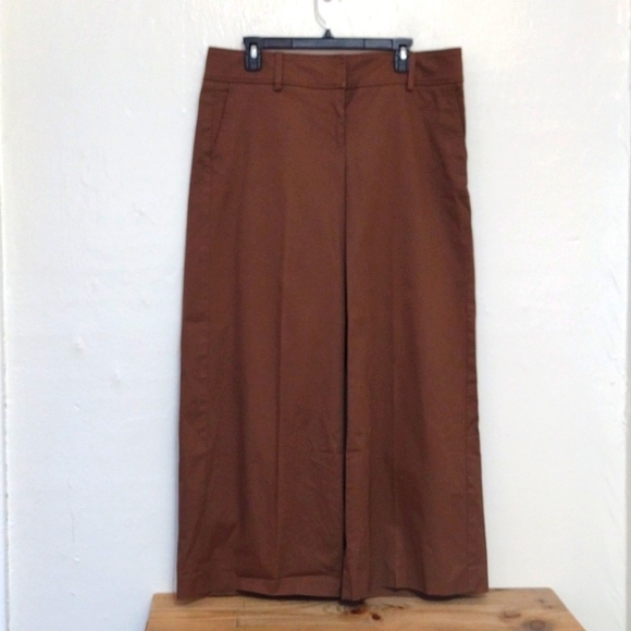 Worth New York Vintage Brown Wide Leg Lillian Ankle Pant Size 12 - Picture 1 of 11